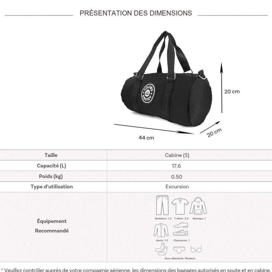 Hot Les Sacs de K'rlot Sac De Voyage Week-End 17L Et Sport Les Sacs De K'Rlot Sans Roulettes