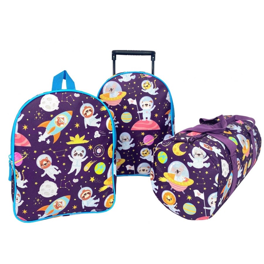 Best Bleucerise Lot De 3 Sacs Scolaire Enfant Avec 2 Sacs A Dos Dont 1 A Roulettes Plus 1 Polochon