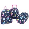 New Bleucerise Lot De 3 Sacs Scolaire Enfant Avec 2 Sacs A Dos Dont 1 A Roulettes Plus 1 Polochon