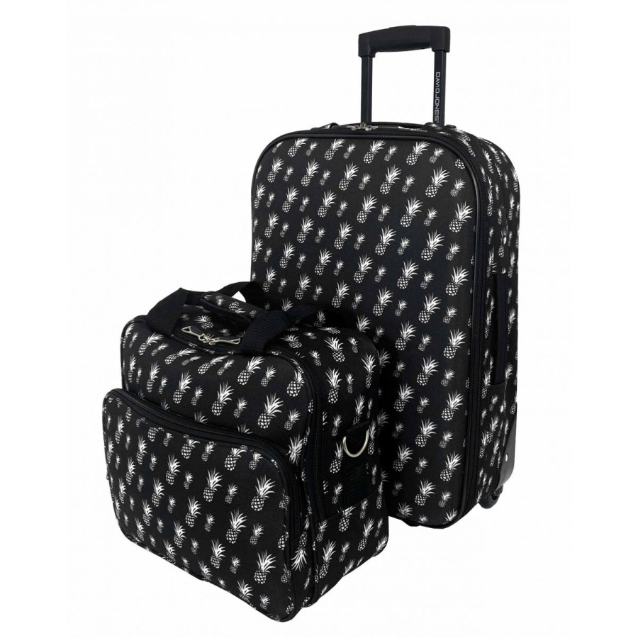 Clearance David Jones Lot Valise Cabine 54Cm Et Reporter Souple David Jones Polyester